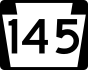 Pennsylvania Route 145 marker