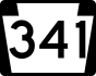 Pennsylvania Route 341 marker