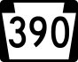 Pennsylvania Route 390 marker