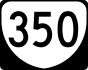 State Route 350 marker