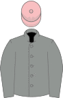 Grey, pink cap