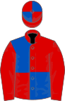 Red and Royal Blue (quartered), red sleeves, Quartered cap