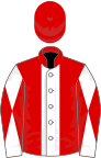 Red, white stripe, white and red diabolo on sleeves