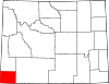 State map highlighting Uinta County