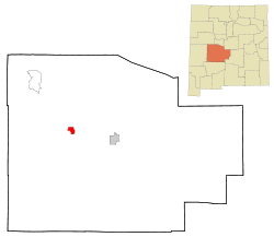 Location within Socorro County and New Mexico