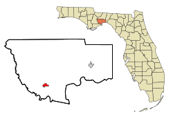 Location in Wakulla County and the state of Florida