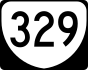 State Route 329 marker