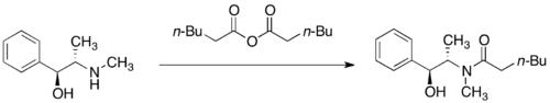 Pseudoephedrine acylation.png