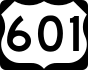 U.S. Route 601 marker