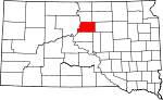 State map highlighting Potter County