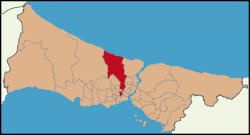 Location of Eyüp in Istanbul