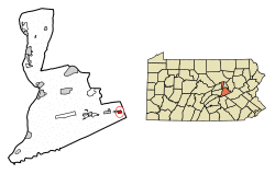 Location of Mount Carmel in Northumberland County, Pennsylvania.