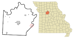 Location of Arrow Rock, Missouri