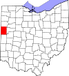 State map highlighting Mercer County