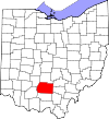 State map highlighting Ross County