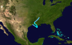 1908 Atlantic tropical storm 4 track.png
