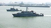 ROKS Ongjin (Yangyang class) and ROKS Goryeong (Ganggyeong class) on background