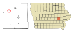 Location of Ladora, Iowa