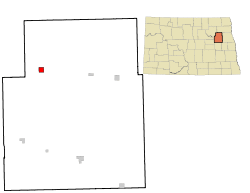 Location of Lakota, North Dakota