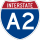 Interstate A2 shield