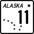 Alaska Route 11 marker