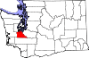 State map highlighting Thurston County