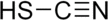 Skeletal formula of thiocyanic acid