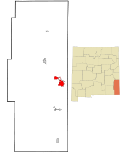 Location of Hobbs, New Mexico