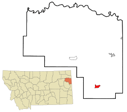 Location of Knife River, Montana
