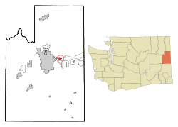 Location of Millwood, Washington