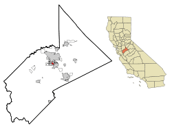 Location in Stanislaus County and the state of California