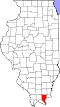 State map highlighting Pope County