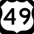 U.S. Route 49 marker