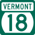 Vermont Route 18 marker