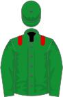 Green, red epaulettes, green sleeves, green cap