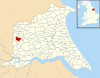 Melbourne, East Riding of Yorkshire UK parish locator map.svg