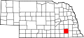 State map highlighting Saline County