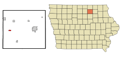 Location of Rockford, Iowa