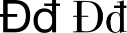 Latin alphabet Đđ.svg