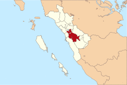 Location within West Sumatra