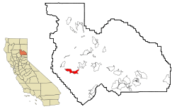 Location in Plumas County and the state of California
