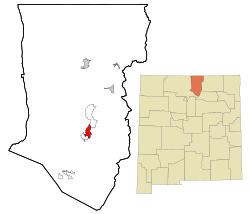 Location of Taos, New Mexico