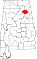 State map highlighting Etowah County