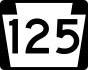 Pennsylvania Route 125 marker