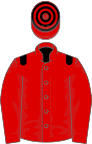 Red, black epaulets, hooped cap