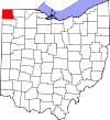 State map highlighting Williams County