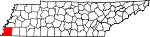 State map highlighting Shelby County