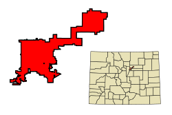 Location of Denver in the State of Colorado