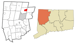 Location in Litchfield County and the state of Connecticut