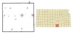 Location within Sumner County and Kansas